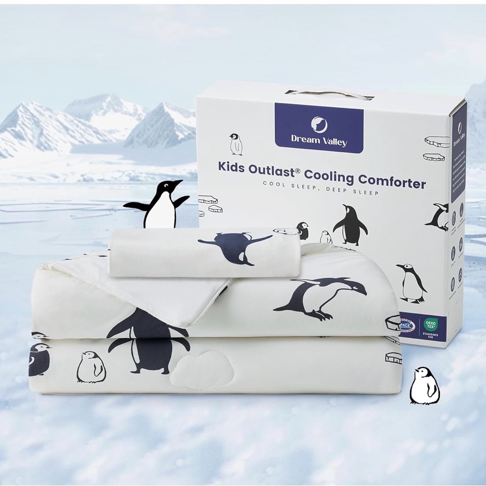 Cooling Kids Comforter with 1 Pillowcase Set, NASA-Grade Technology